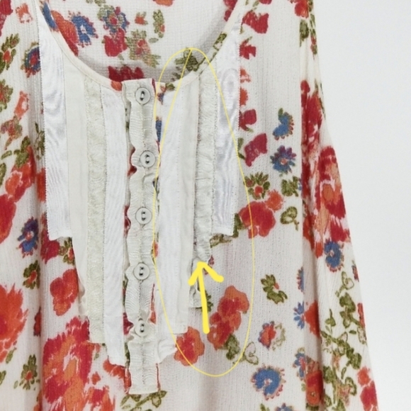Free People | Floral Ruffle Racerback Tank Small - Picture 7 of 7